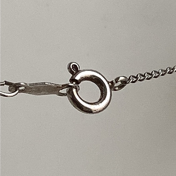 Libra Zodiac dainty pendant charm necklace New vintage STER silver - Picture 13 of 15